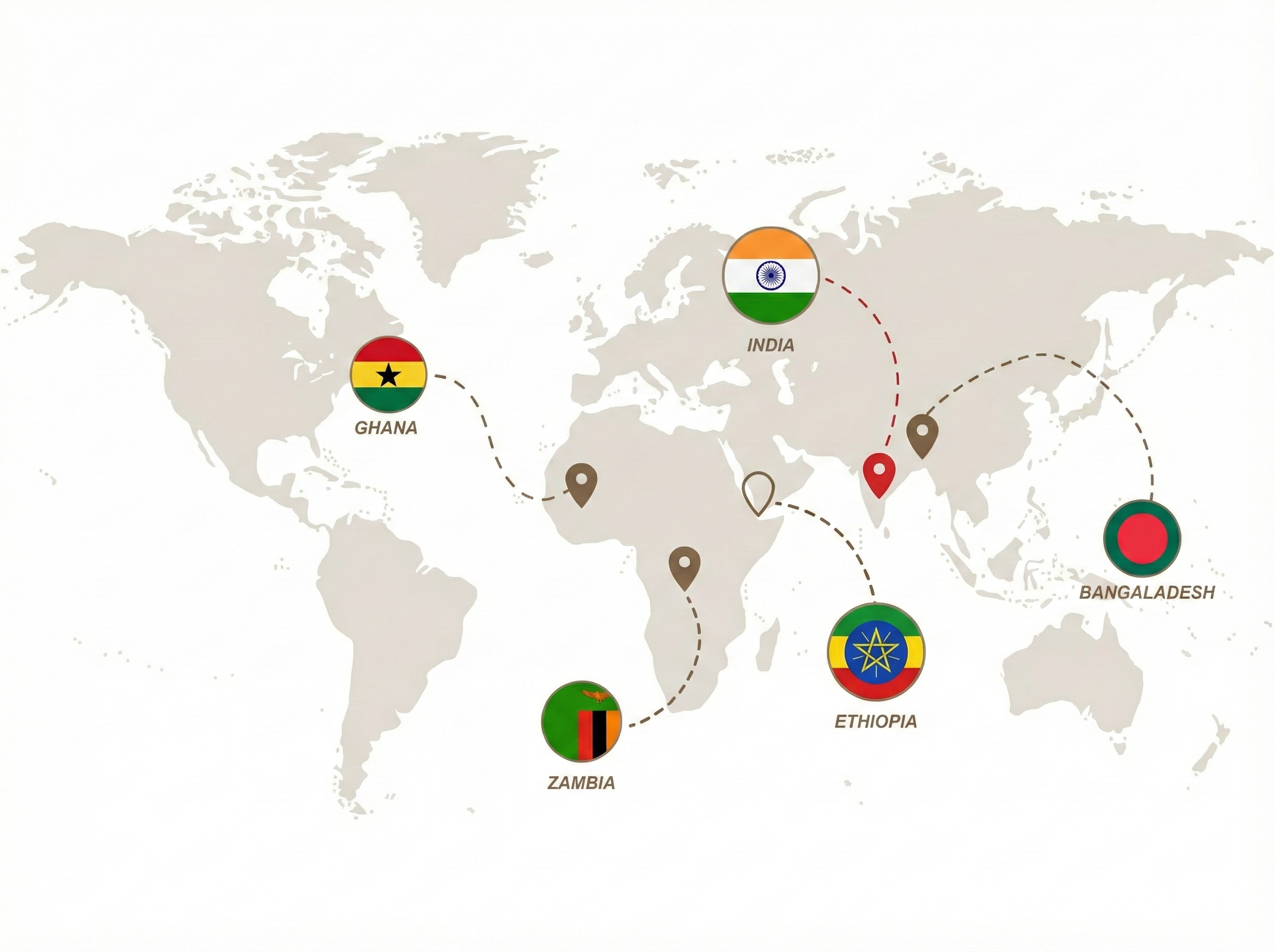 World Map - Global Presence